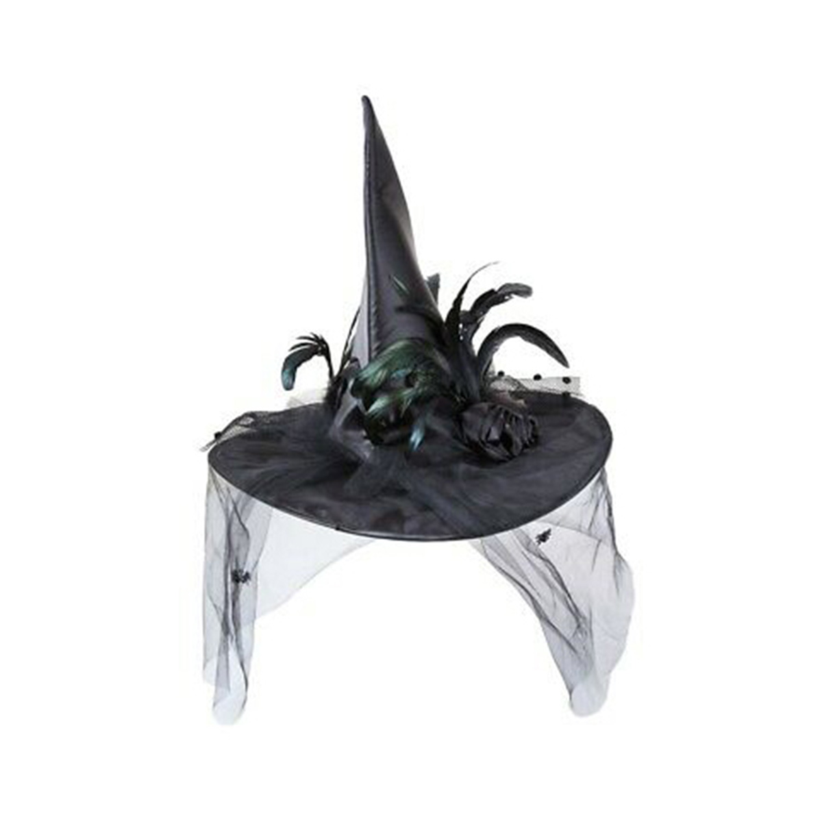 černý klobouk peří