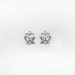 přívěsek stříbrný hrdličky v srdíčku