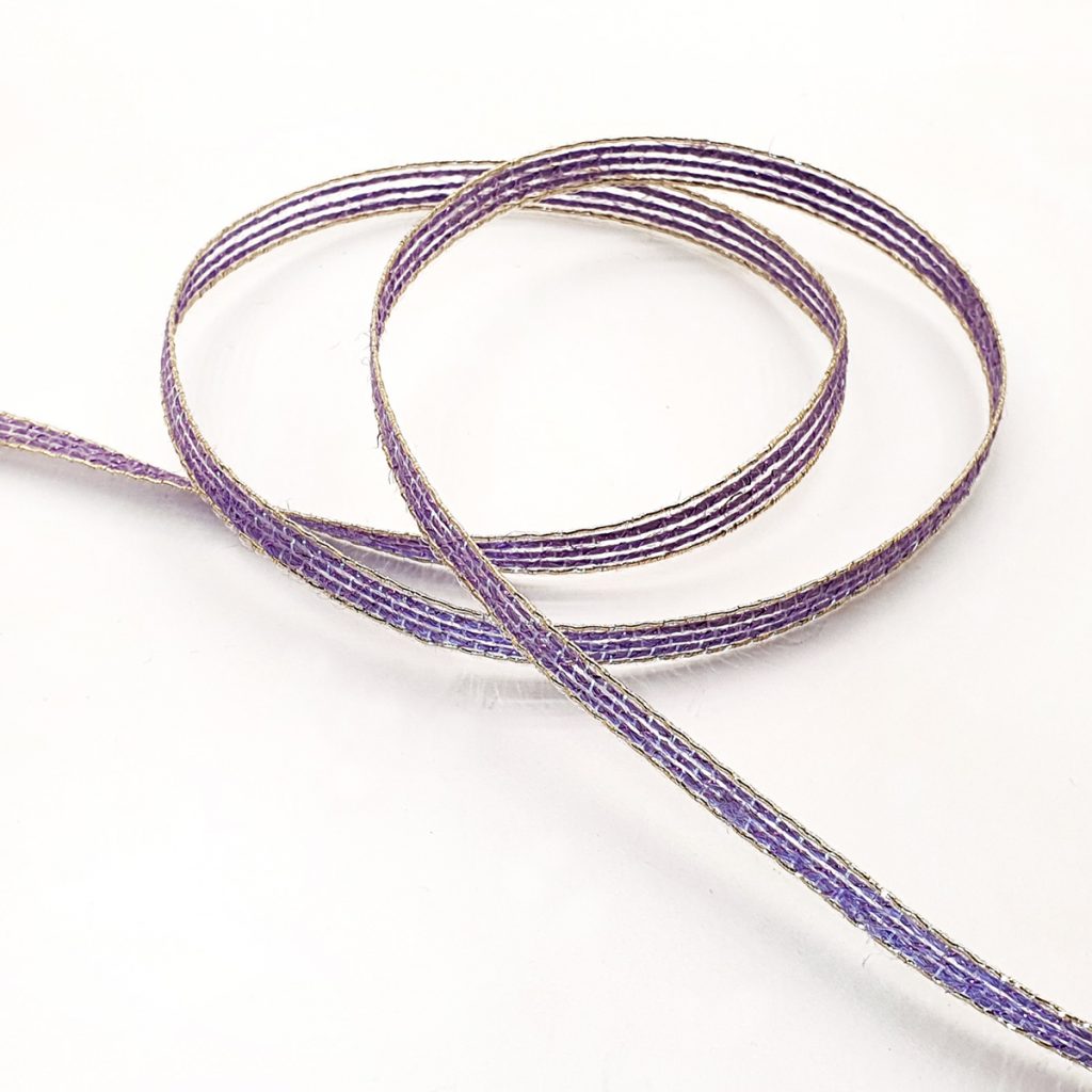 jutová stuha modrá jednoduchá detail