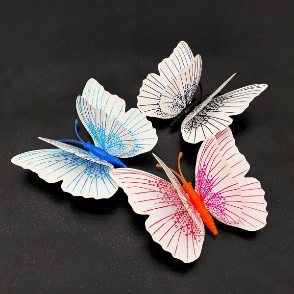3D motýli na stěnu barevní s leskem