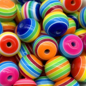 Akrylové duhové korálky detail